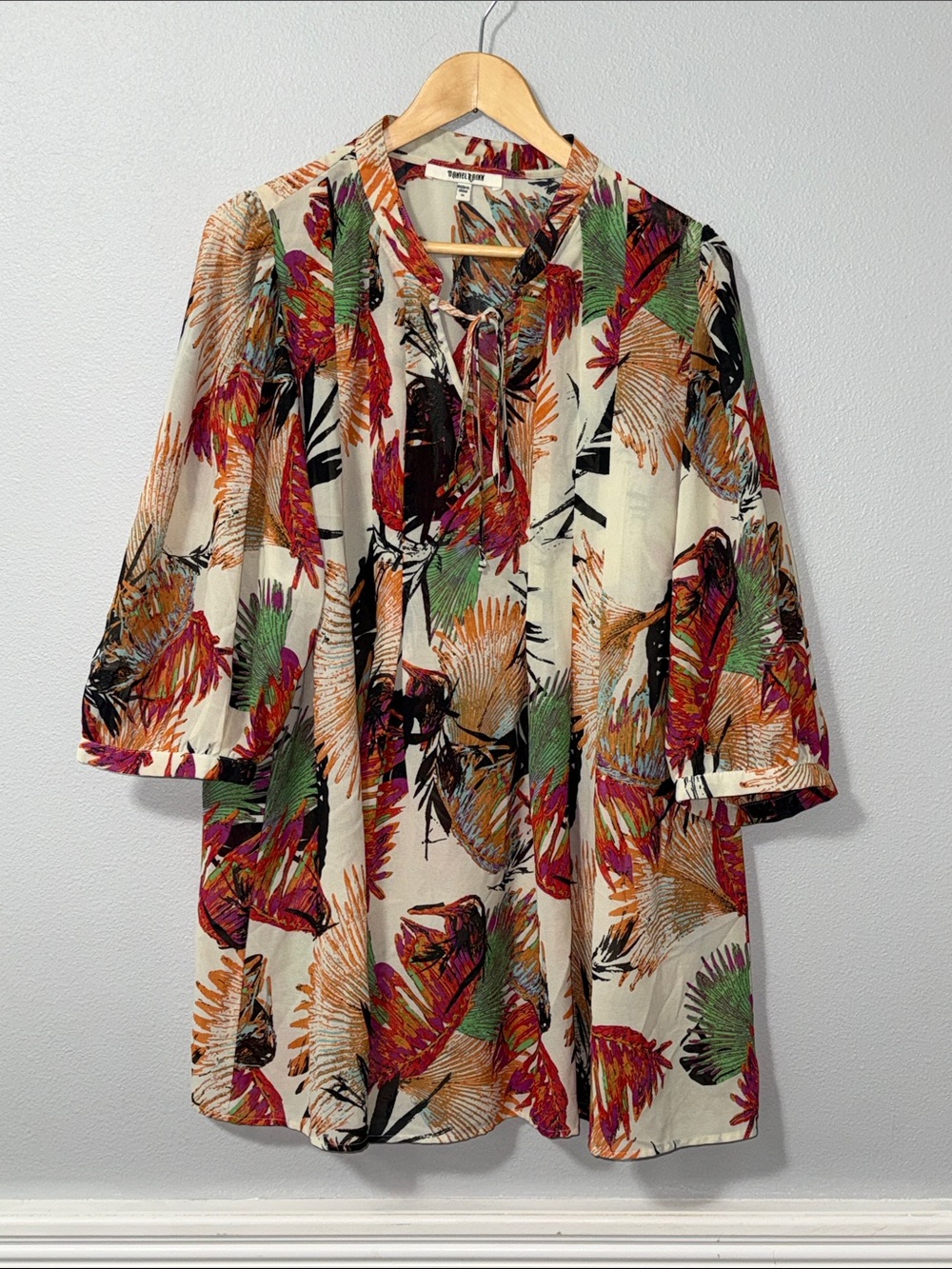 Daniel Rainn Multicolor Tropical Print Tunic Size 1X